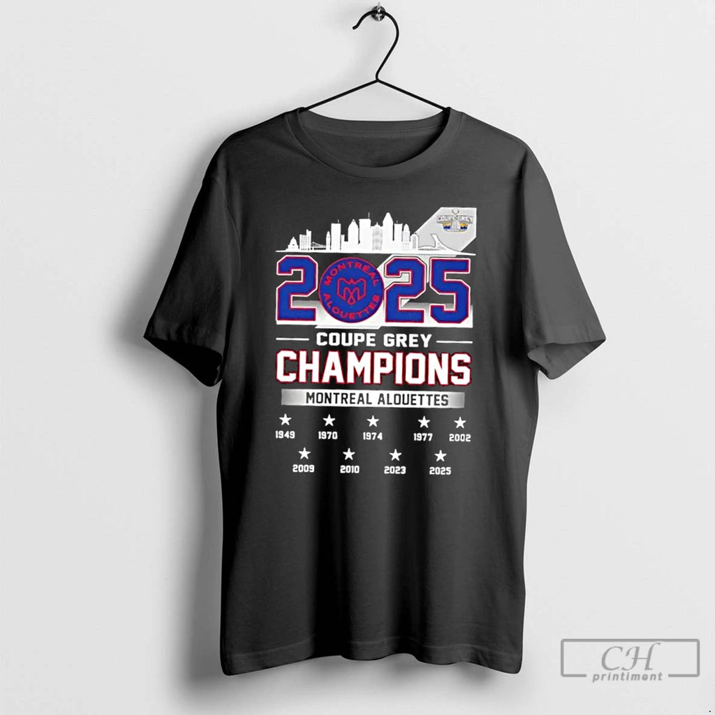Classic 1949 2025 Coupe Grey Champions Montreal Alouettes Skyline Shirt Hoodie Sweatshirt | PurePodTees.com