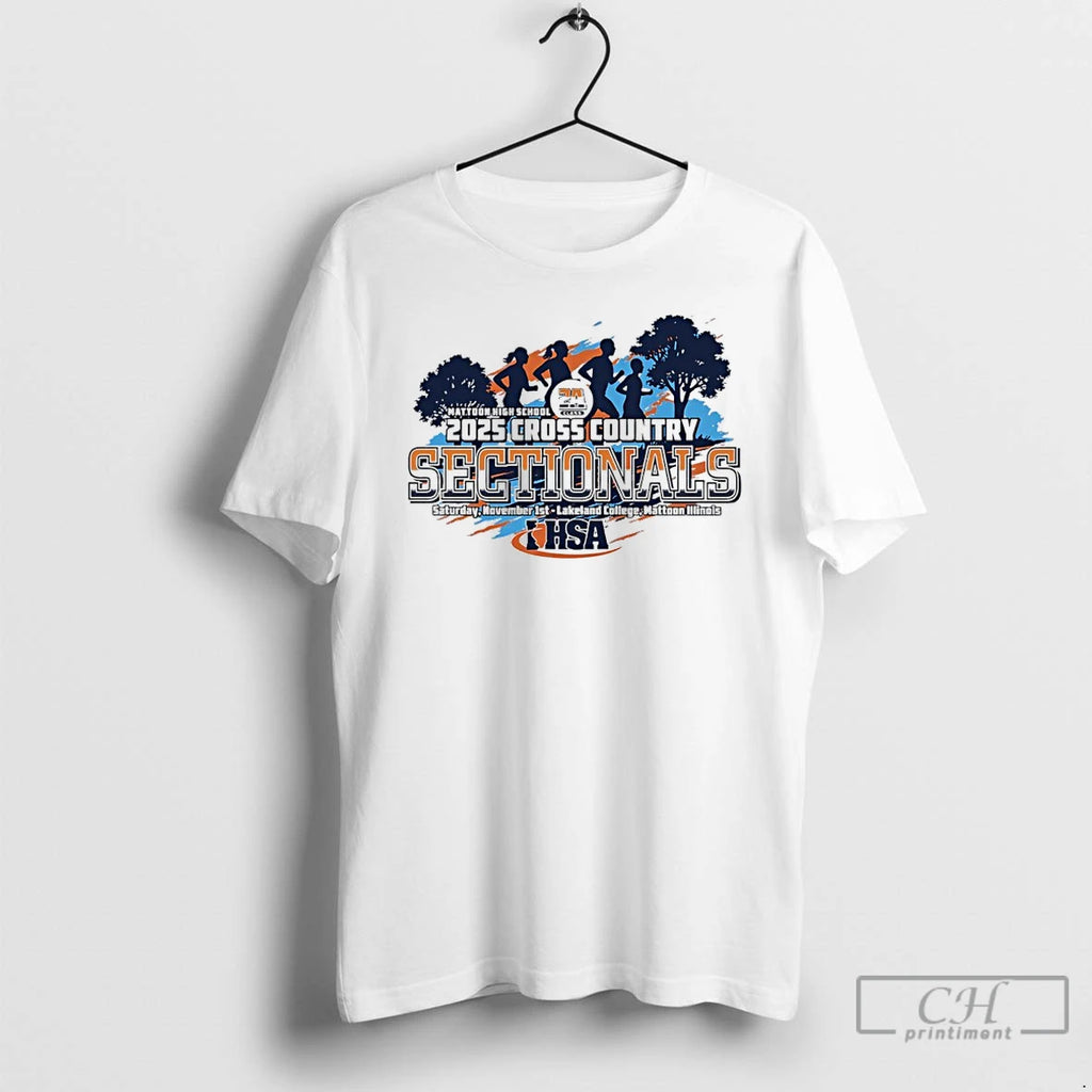 Classic 2025 Ihsa Cross Country Sectionals T Shirts Hoodie Sweatshirt | PurePodTees.com
