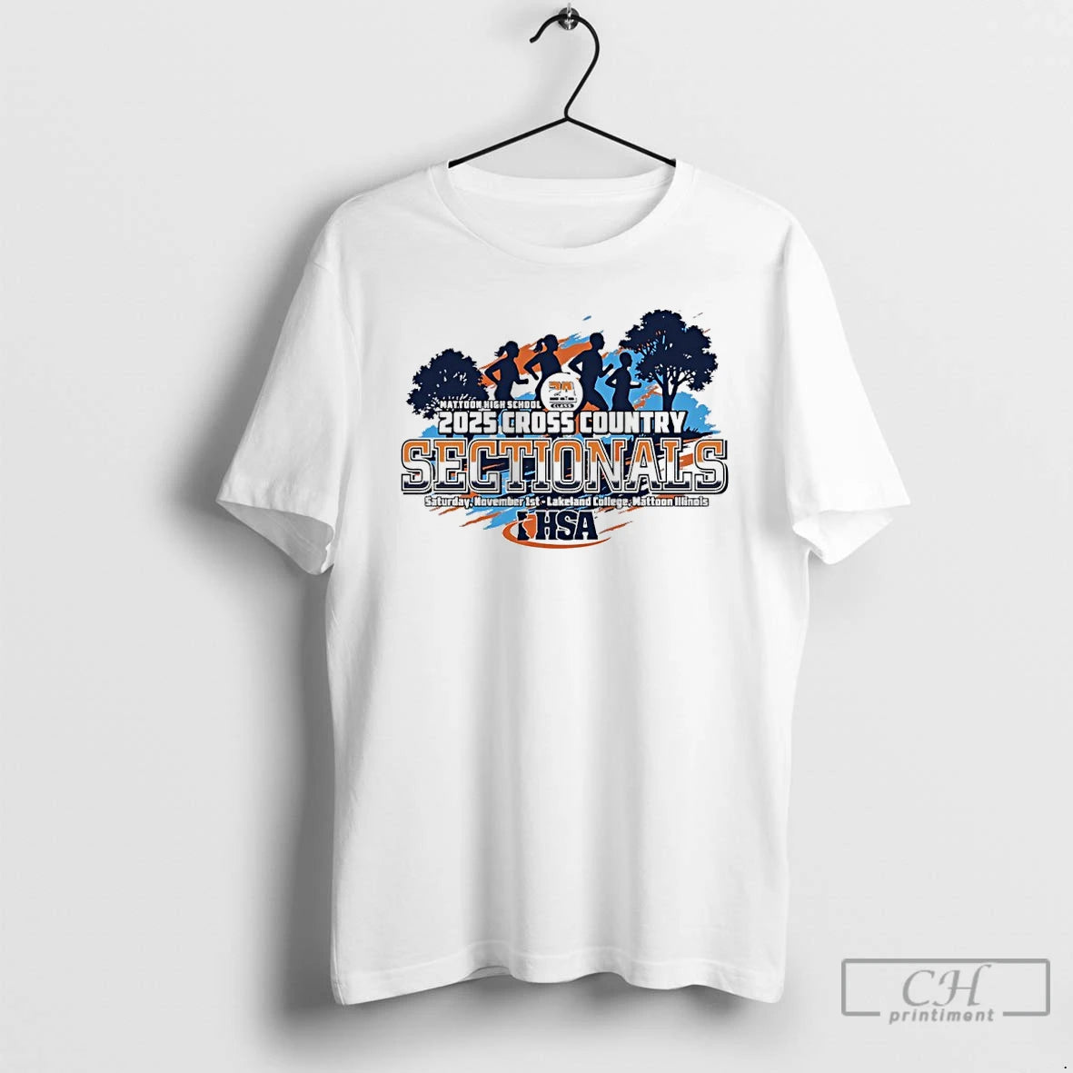 Classic 2025 Ihsa Cross Country Sectionals T Shirts Hoodie Sweatshirt | PurePodTees.com