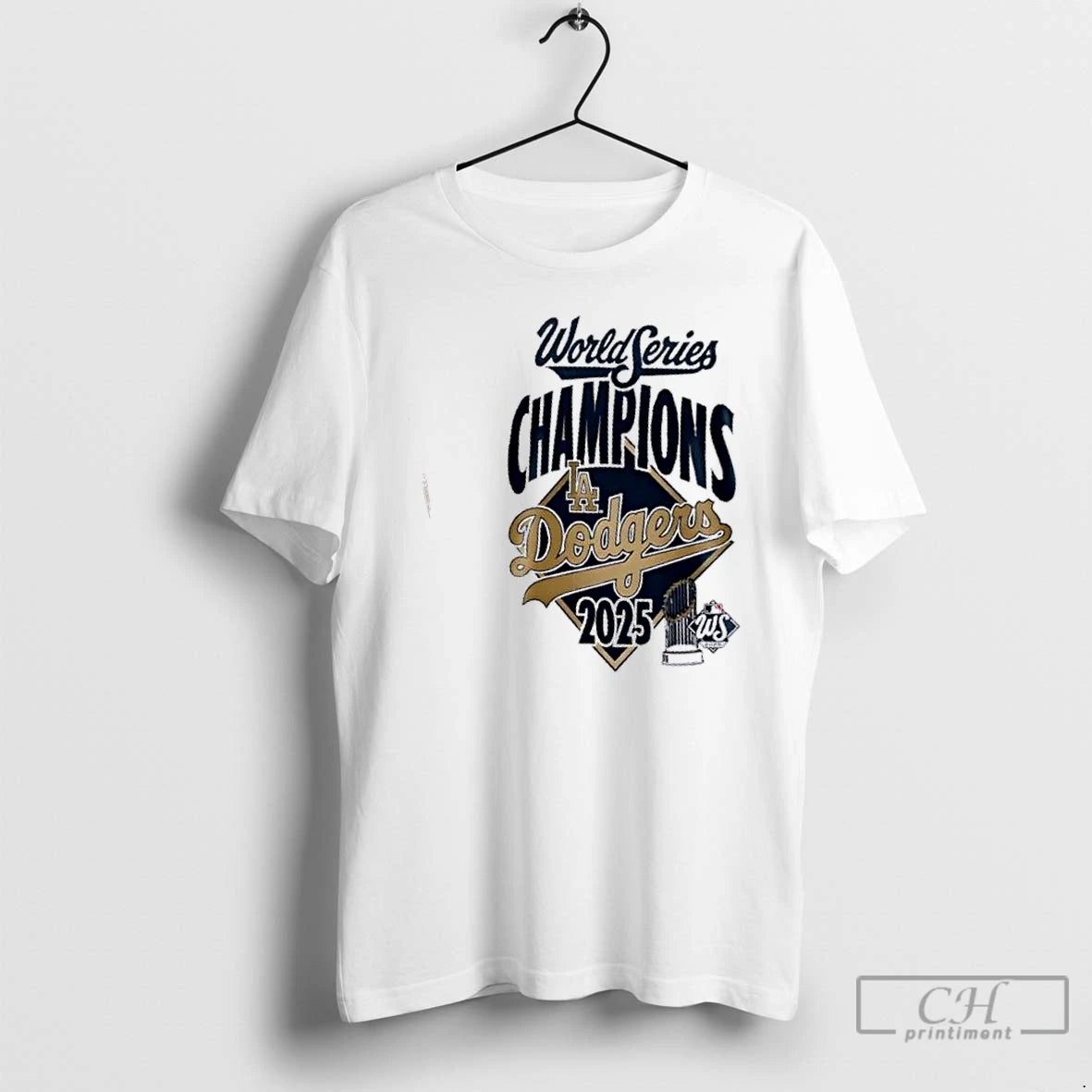Classic 2025 Los Angeles Dodgers Heather Grey World Series Champions 2 Sided T Shirts