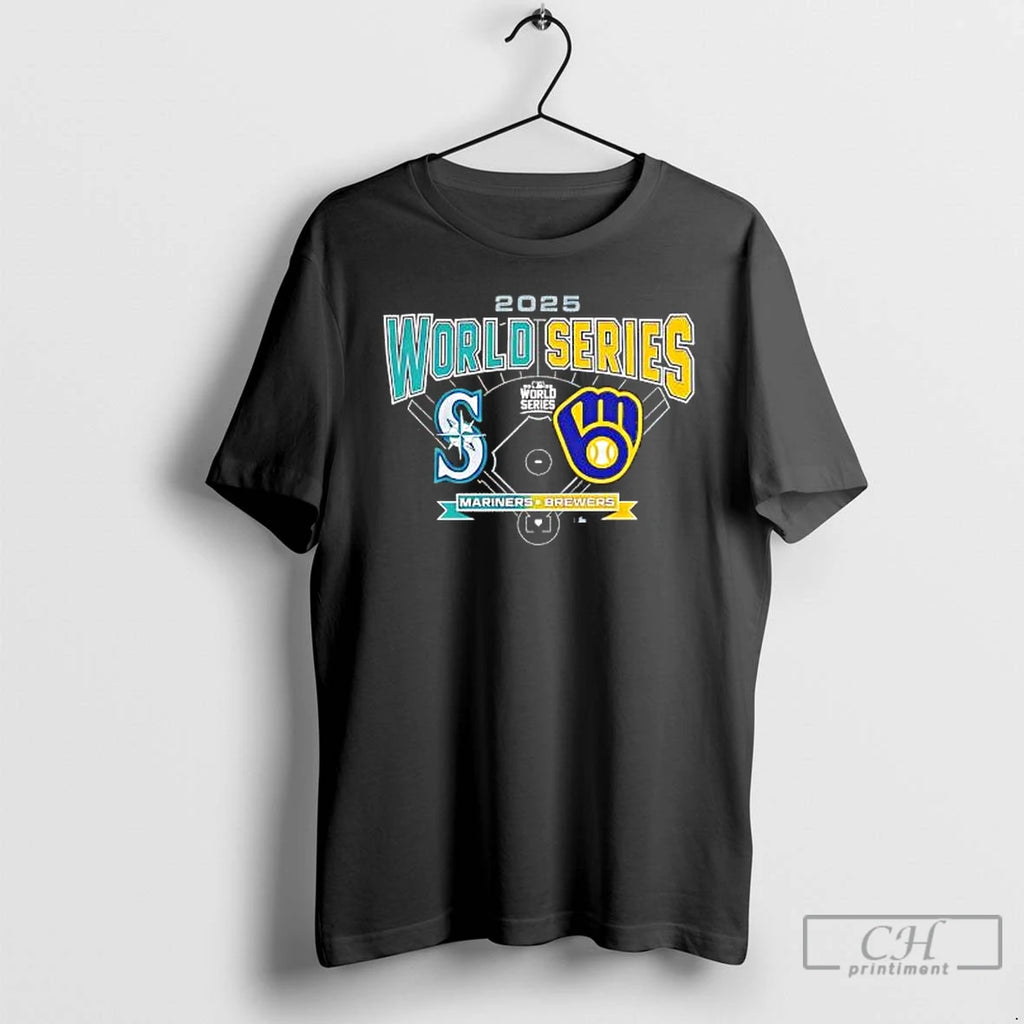 Classic 2025 Mlb World Series Seattle Mariners Vs Milwaukee Brewers Baseball Change Up T Shirts