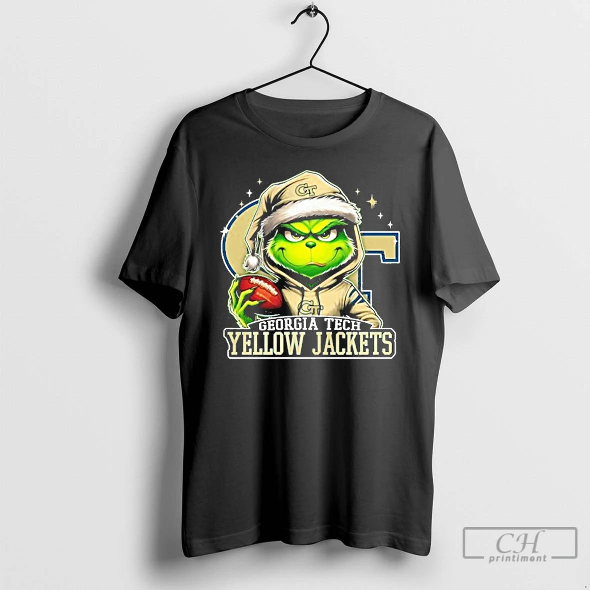 Classic 2025 Santa Grinch X Georgia Tech Yellow Jackets Logo Baseball