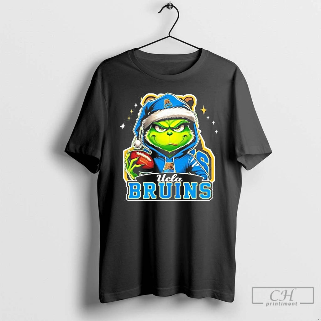 Classic 2025 Santa Grinch X Ucla Bruins Logo Baseball Shirt Hoodie Sweatshirt | PurePodTees.com