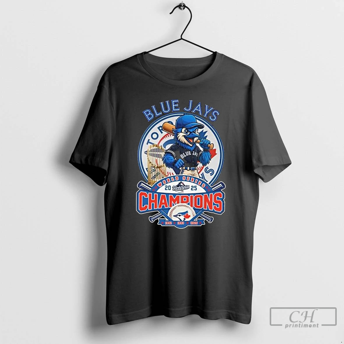 Classic 2025 Toronto Blue Jays Baseball World Series Champions Funny Mascot Long Sleve T Shirts Hoodie Sweatshirt