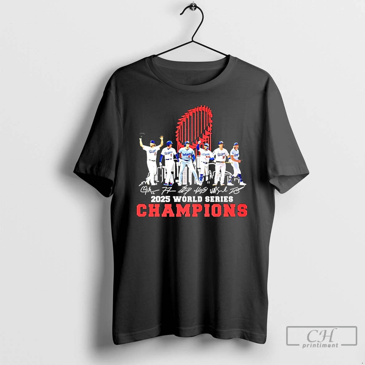 Classic 2025 World Series Champions Los Angeles Dodgers Signature T Shirts Hoodie Sweatshirt | PurePodTees.com