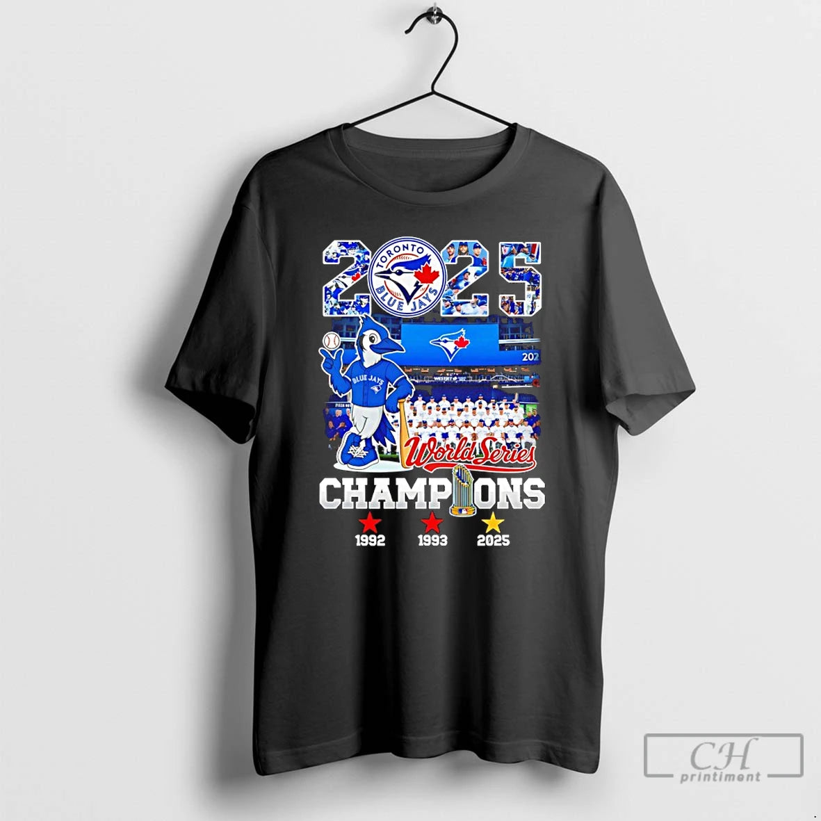Classic 2025 World Series Champions Toronto Blue Jays 3 Time Mascot T Shirts Hoodie Sweatshirt | PurePodTees.com