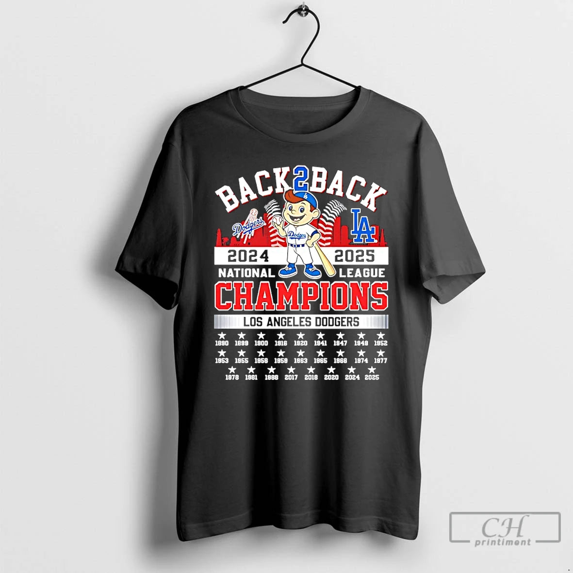 Classic 2025 World Series Champions Back To Back Los Angeles Dodgers T Shirts Hoodie Sweatshirt | PurePodTees.com