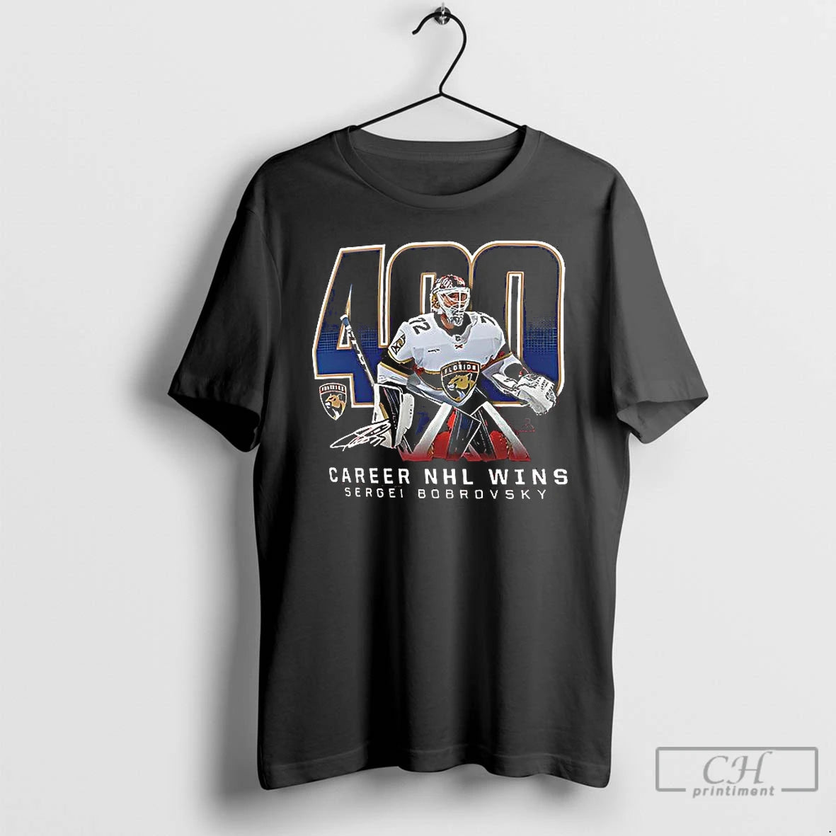 Classic 400 Career Nhl Wins Sergei Bobrovsky Florida Panthers T Shirts Hoodie Sweatshirt | PurePodTees.com