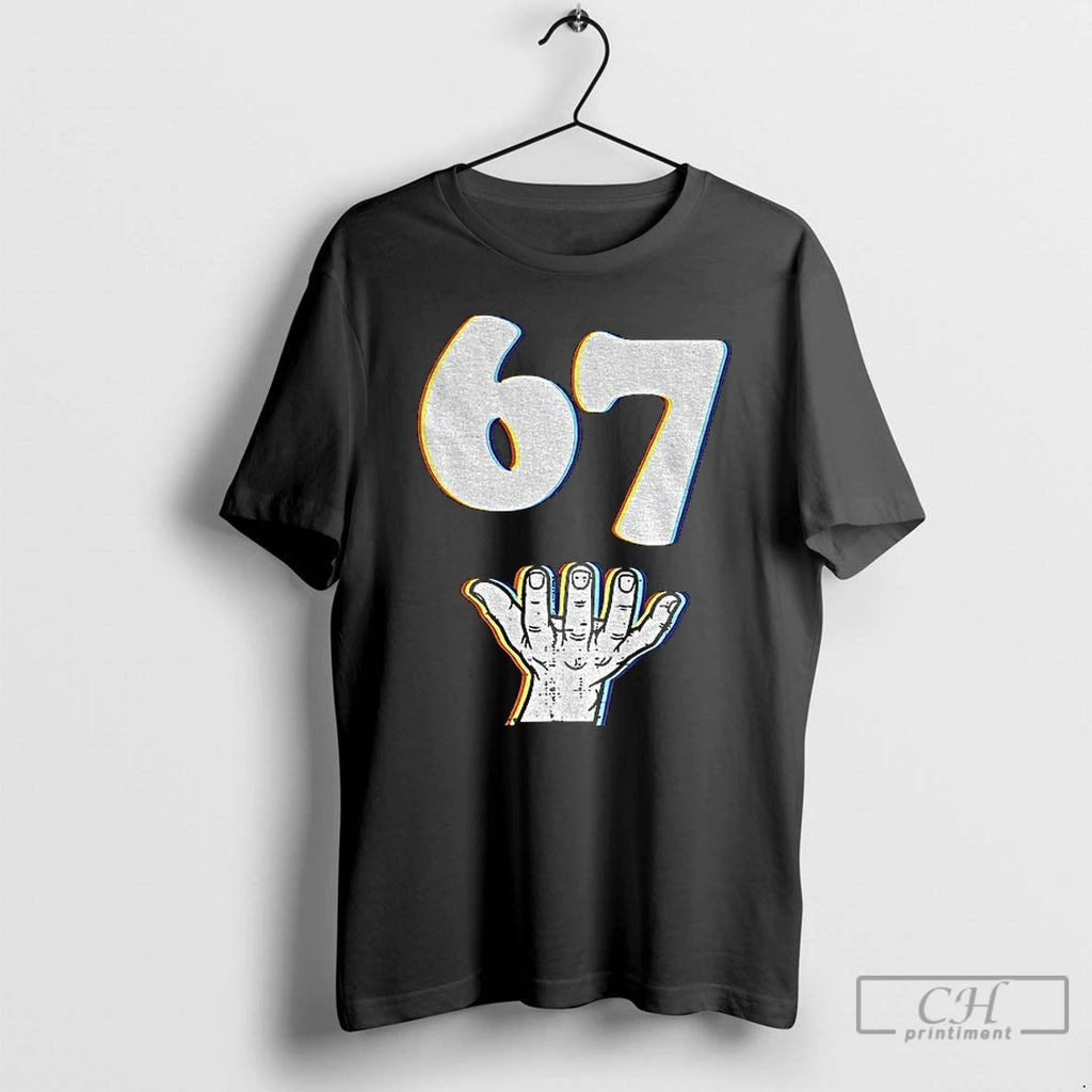 Classic 67 Six Seven Hand Meme Funny Viral Shirt Hoodie Sweatshirt | PurePodTees.com