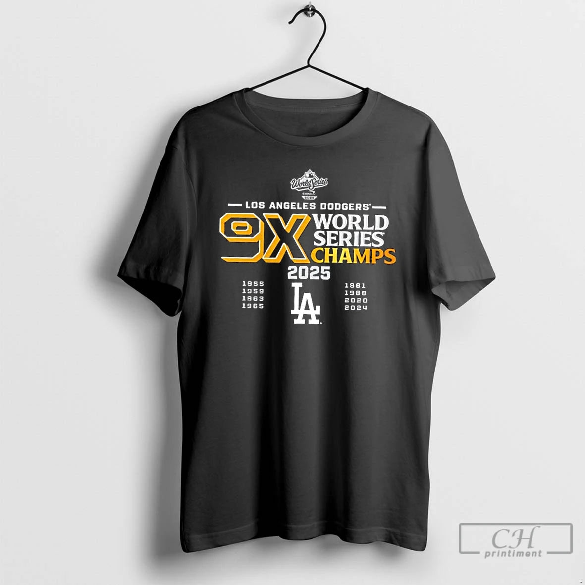 Classic 9 Time World Series Champs Los Angeles Dodgers November 1st 2025 2 Sided Shirt Hoodie Sweatshirt | PurePodTees.com
