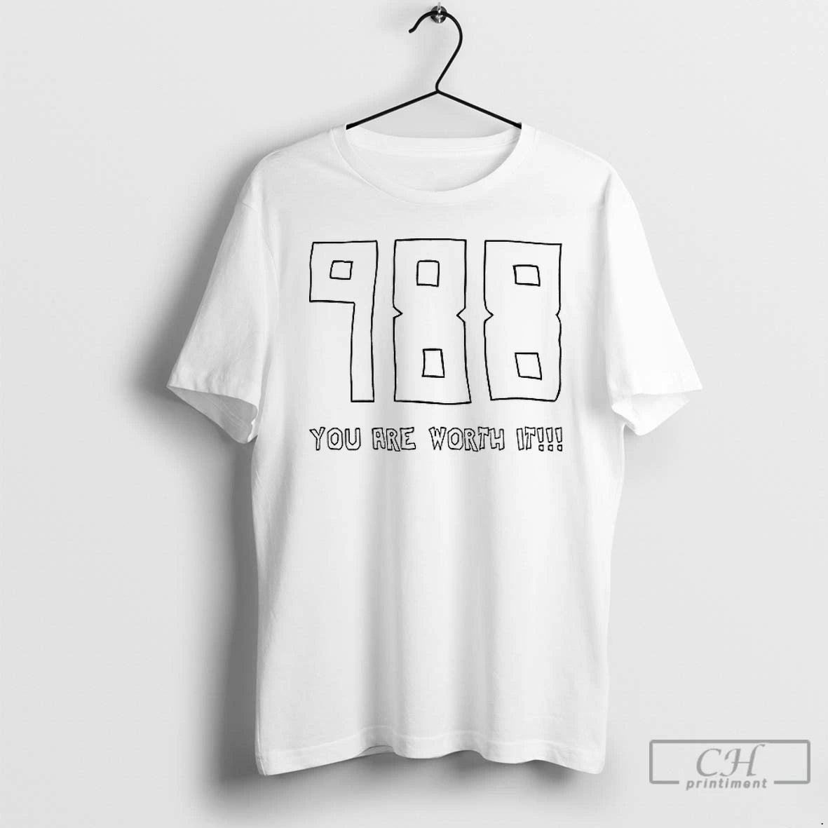 Classic 988 You Are Worth It Shirt Hoodie Sweatshirt | PurePodTees.com