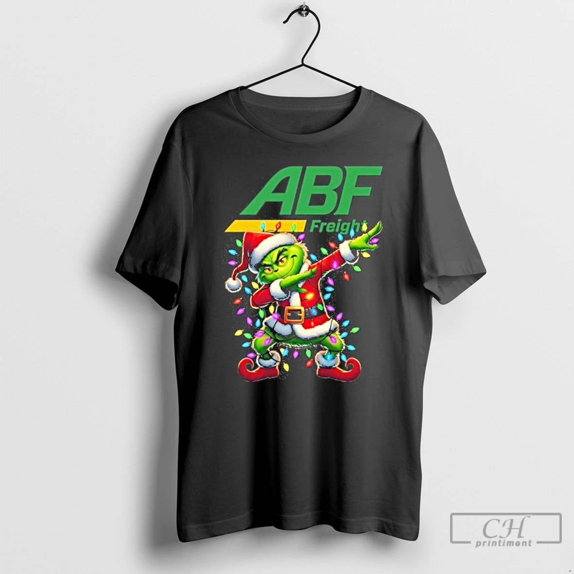 Classic Abf Logo X Grinch Dabbing Light Christmas T Shirts