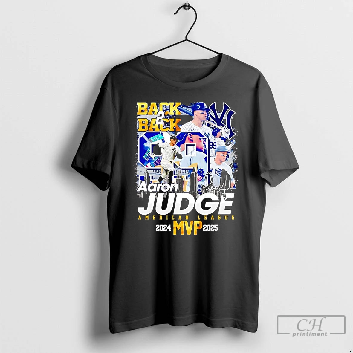 Classic Aaron Judge Back 2 Back 2025 Al Mvp Signature Shirt Hoodie Sweatshirt | PurePodTees.com