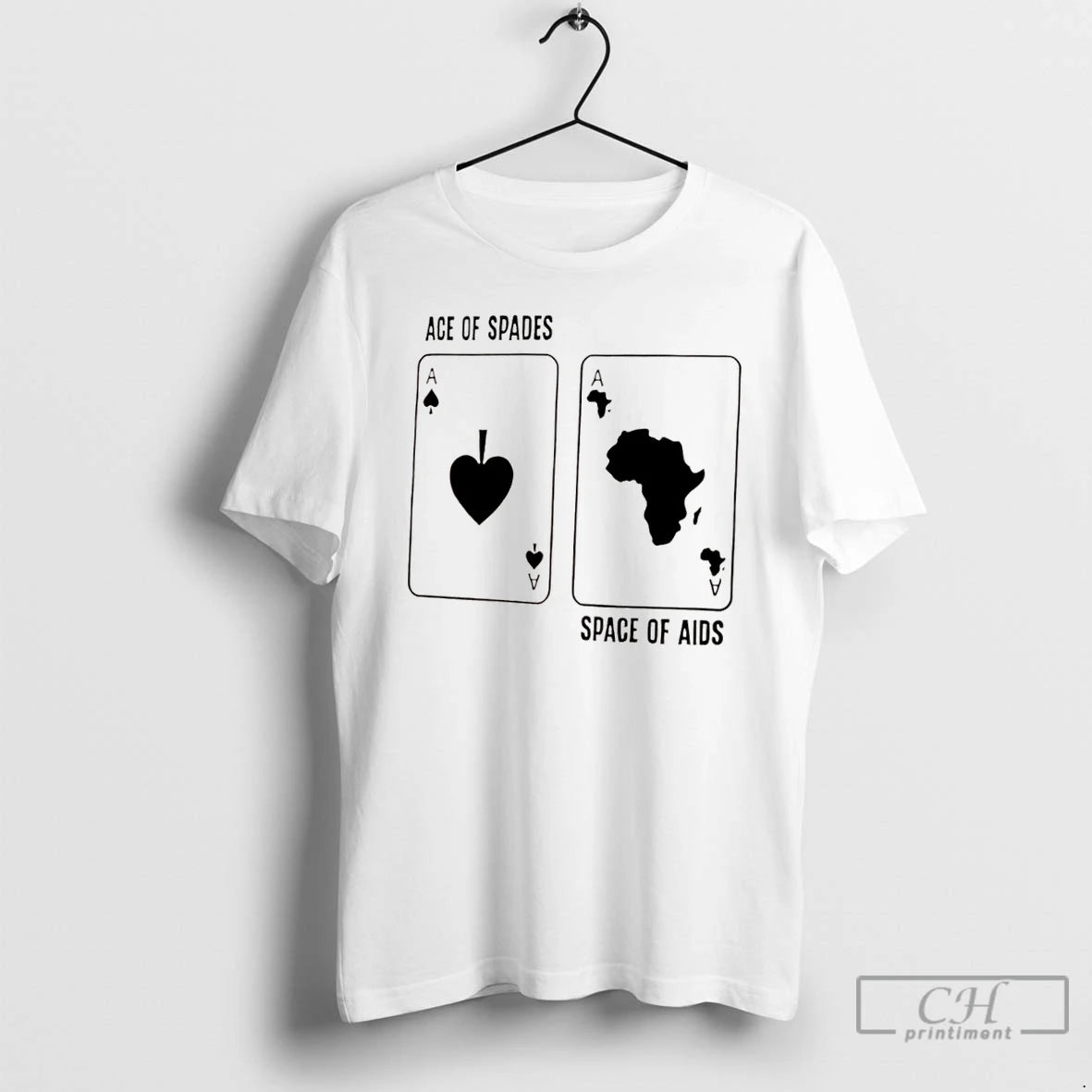 Classic Ace Of Spades Space Of Aids Two Cards T Shirts