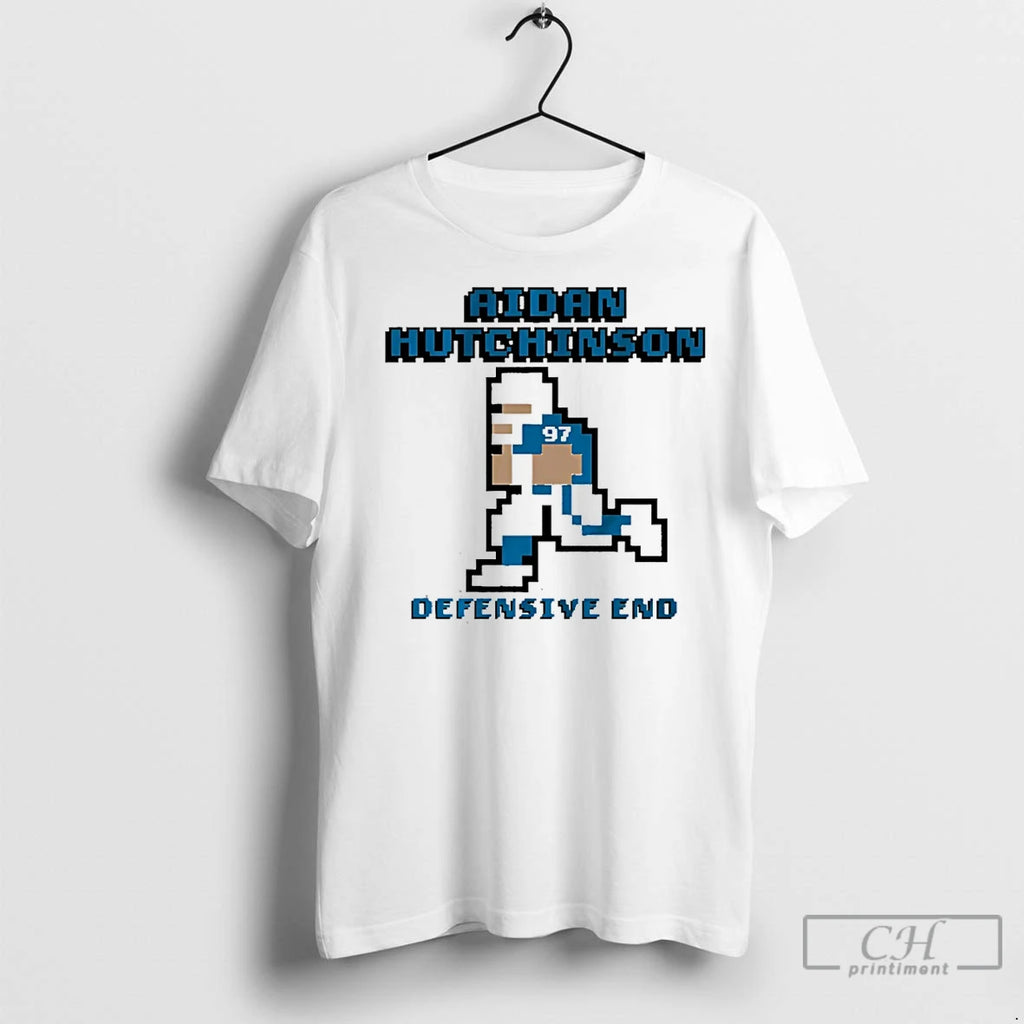 Classic Aidan Hutchinson Detroit Lions Defensive End Retro Baller
