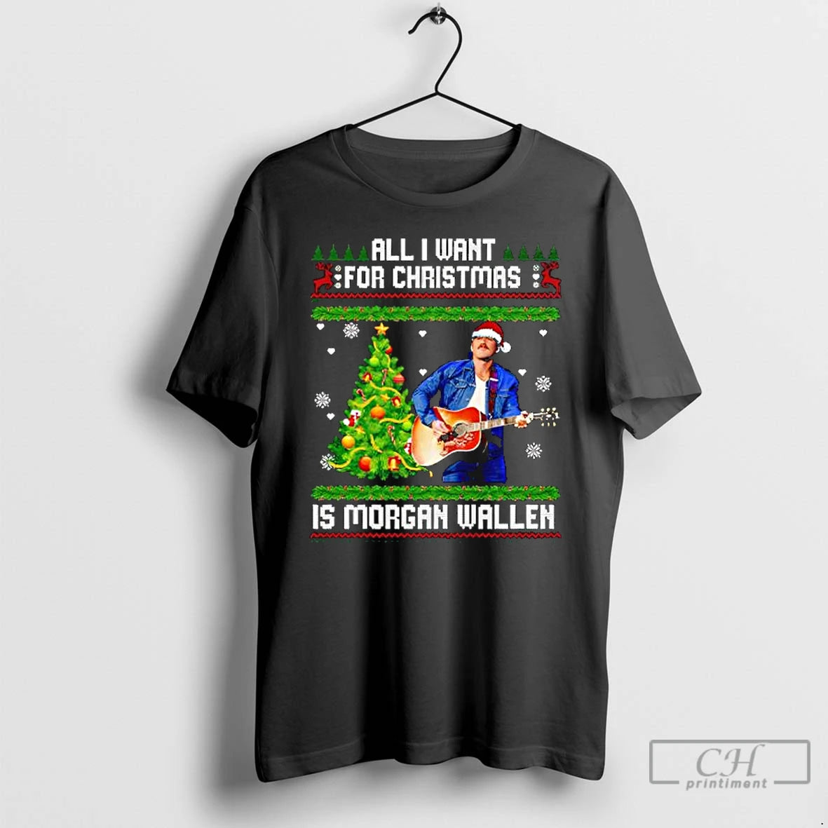 Classic All I Want For Christmas Is Morgan Wallen T Shirts Hoodie Sweatshirt | PurePodTees.com