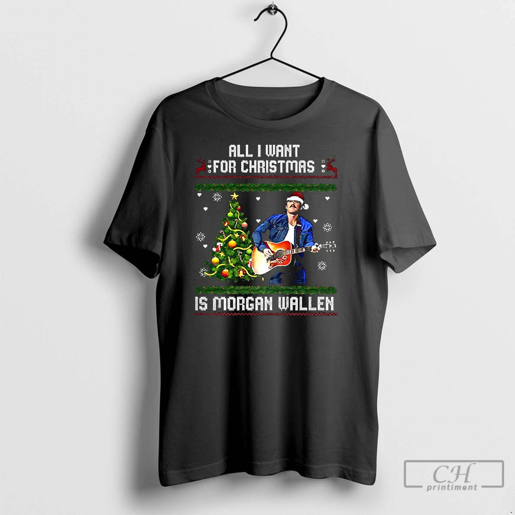 Classic All I Want For Christmas Is Morgan Country Music Shirt Hoodie Sweatshirt | PurePodTees.com