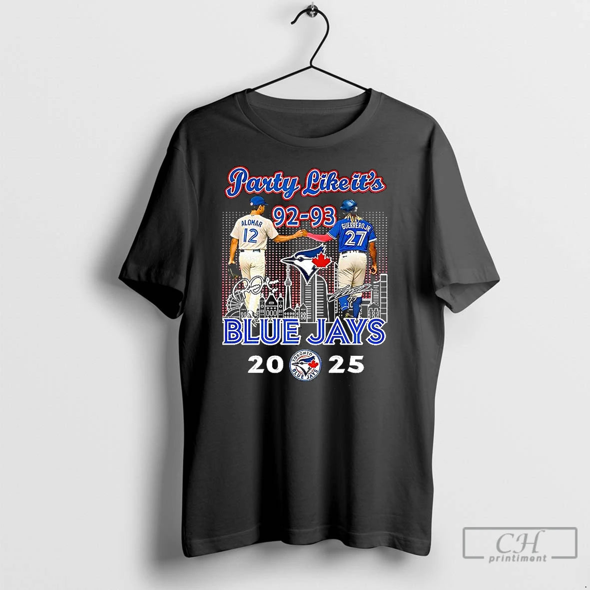 Classic Alomar And Guerrero Jr Toronto Blue Jays Mlb 2025 Party Like Its 92 93 Shirt Hoodie Sweatshirt | PurePodTees.com
