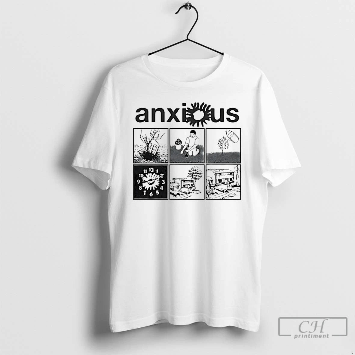 Classic Anxious Van Comic Style T Shirts