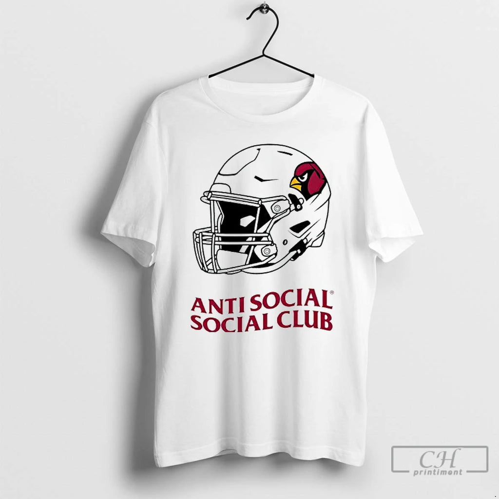 Classic Arizona Cardinals X Anti Social Social Club Assc Helmet Logo T Shirts Hoodie Sweatshirt | PurePodTees.com