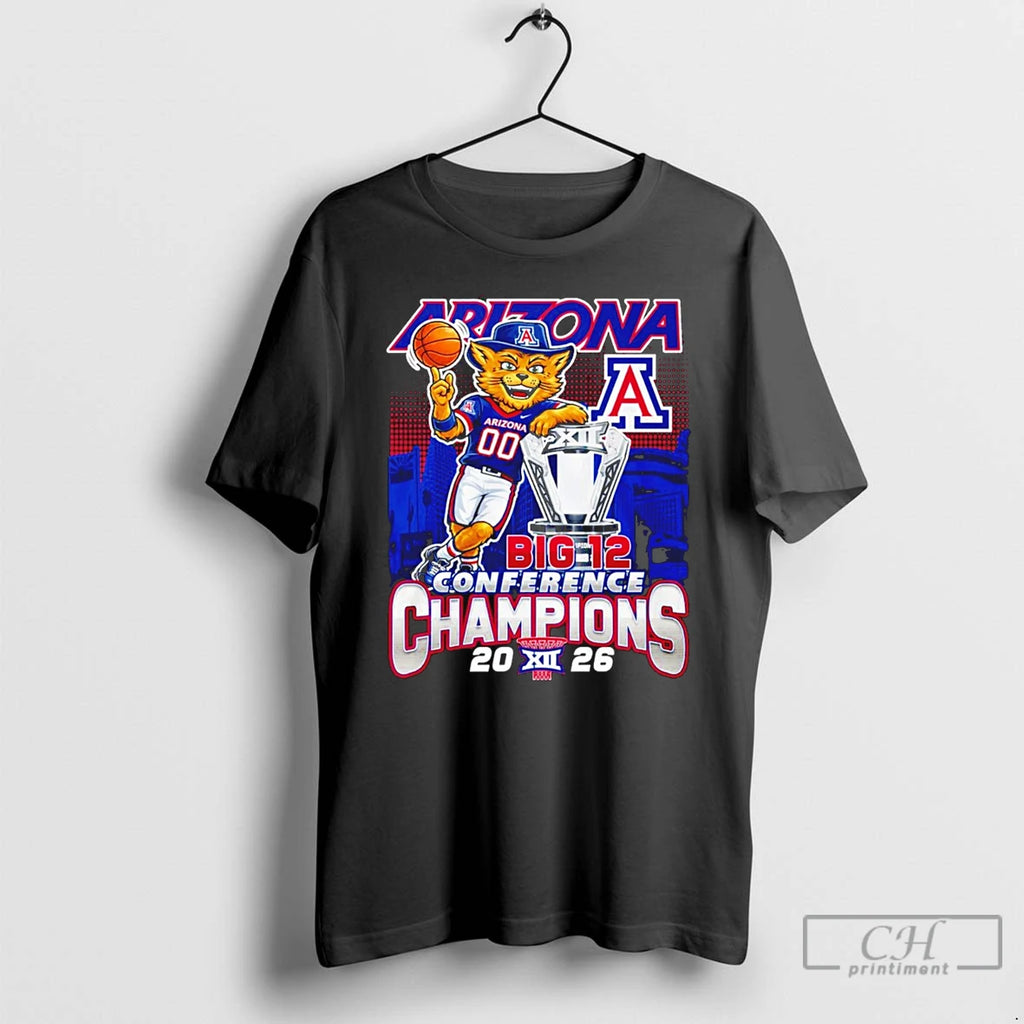 Classic Arizona Wildcats 2026 Big 12 Mens Baksetball Champions Mascot