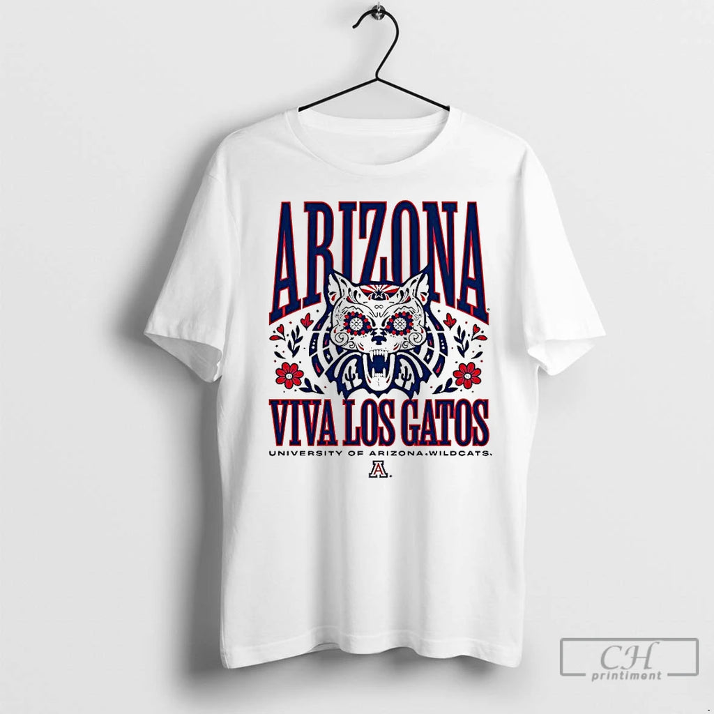Classic Arizona Wildcats Viva Los Gatos Dia De Los Muertos Shirt Hoodie Sweatshirt | PurePodTees.com