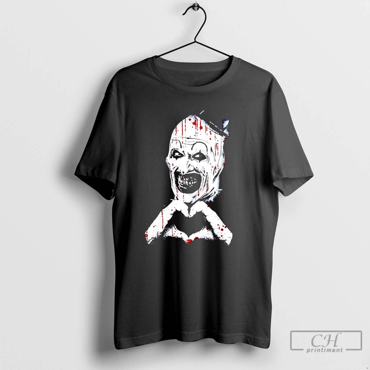 Classic Art The Clown Creepy Heart Hands Graphic T Shirts