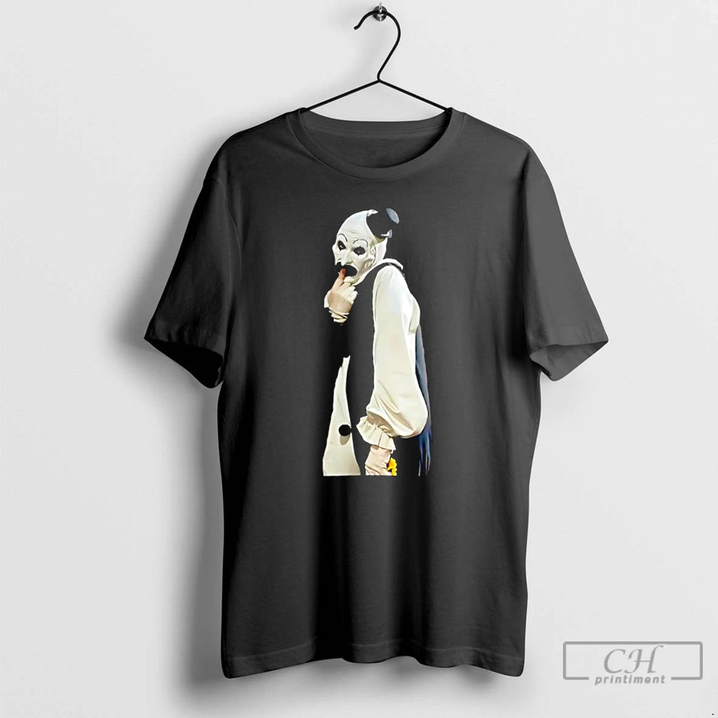 Classic Art The Clown Terrifier Creepy Halloween Sassy Horror Graphic T Shirts Hoodie Sweatshirt | PurePodTees.com
