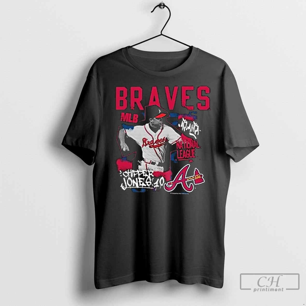 Classic Atlanta Braves Chipper Jones Mitchell Ness Cooperstown Star Moment 2025 Long Sleve Shirt Hoodie Sweatshirt