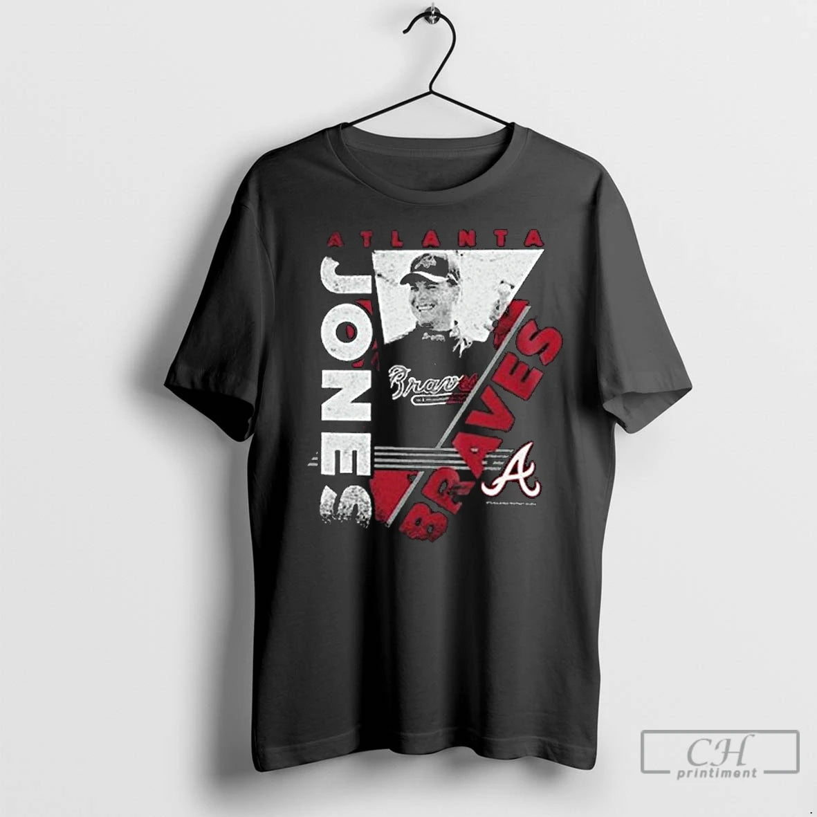 Classic Atlanta Braves Chipper Jones Mitchell Ness In The Zone Player Graphic 2025 Long Sleve Shirt Hoodie Sweatshirt