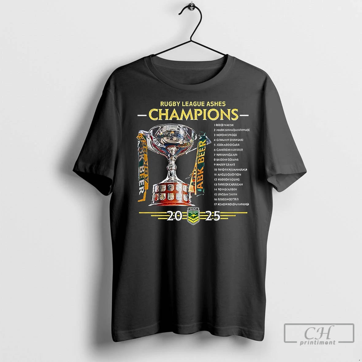 Classic Australian Kangaroos Cup 22x Rugby League Ashes Champions 2025 Shirt Hoodie Sweatshirt | PurePodTees.com