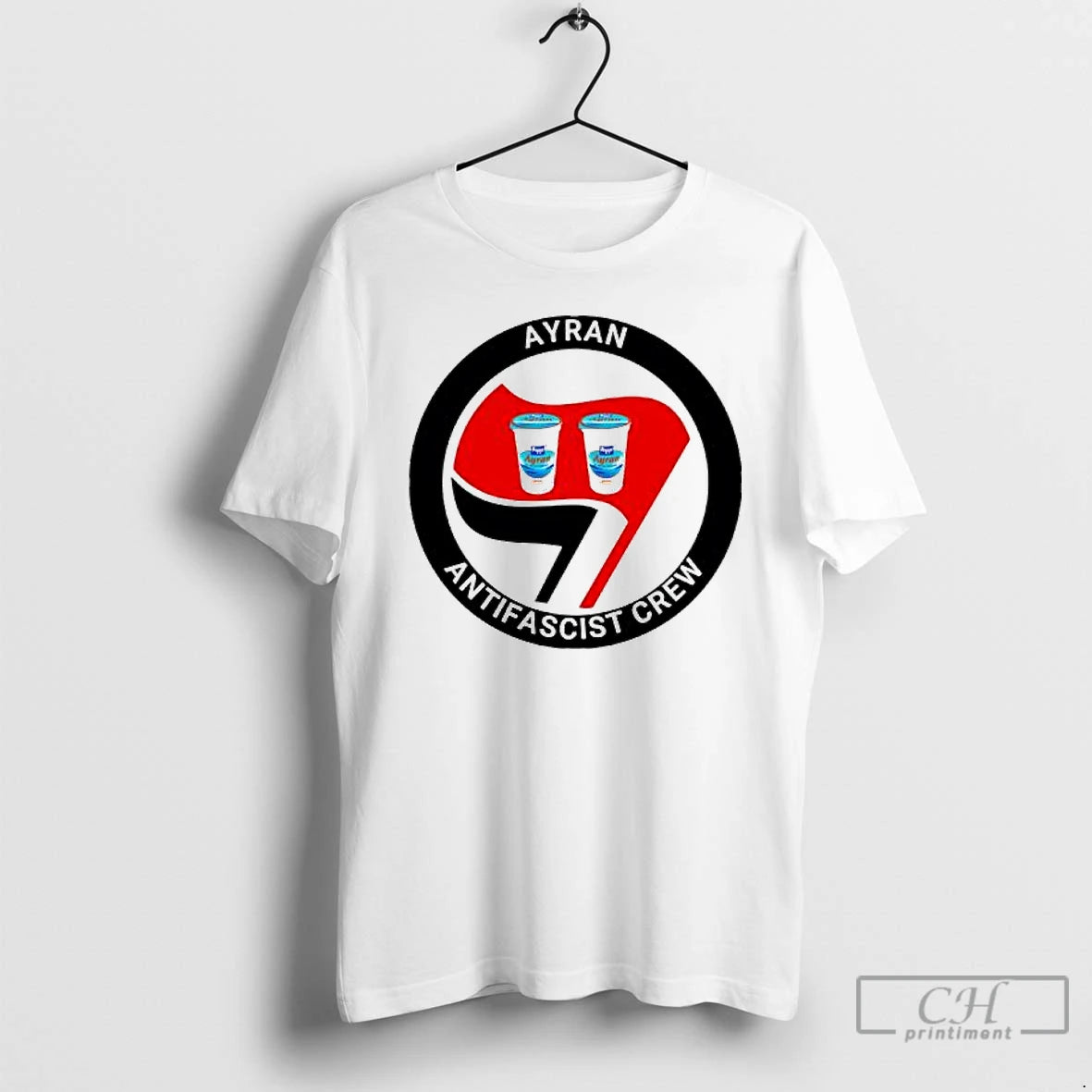 Classic Ayran X Antifascist Crew Turkish Yogurt Drink Logo T Shirts Hoodie Sweatshirt | PurePodTees.com