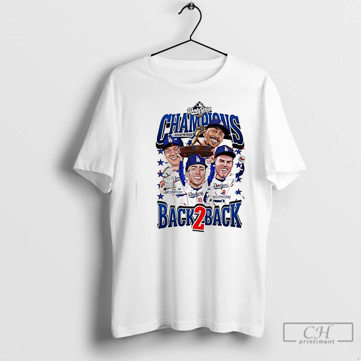 Classic Back2back Los Angeles Dodgers Mlb World Series Champions Cartoon Players Shirt Hoodie Sweatshirt | PurePodTees.com