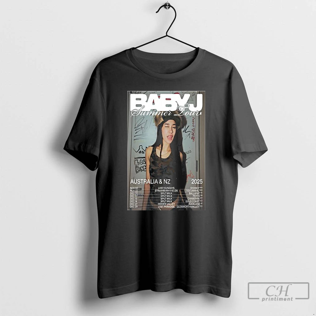 Classic Baby J Summer Tour Australia Nz 2025 Long Sleve T Shirts Hoodie Sweatshirt | PurePodTees.com