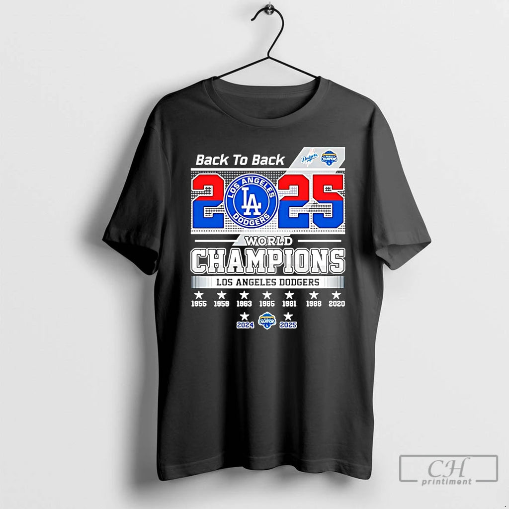 Classic Back To Back Los Angeles Dodgers 2025 World Series Christmas T Shirts Hoodie Sweatshirt | PurePodTees.com