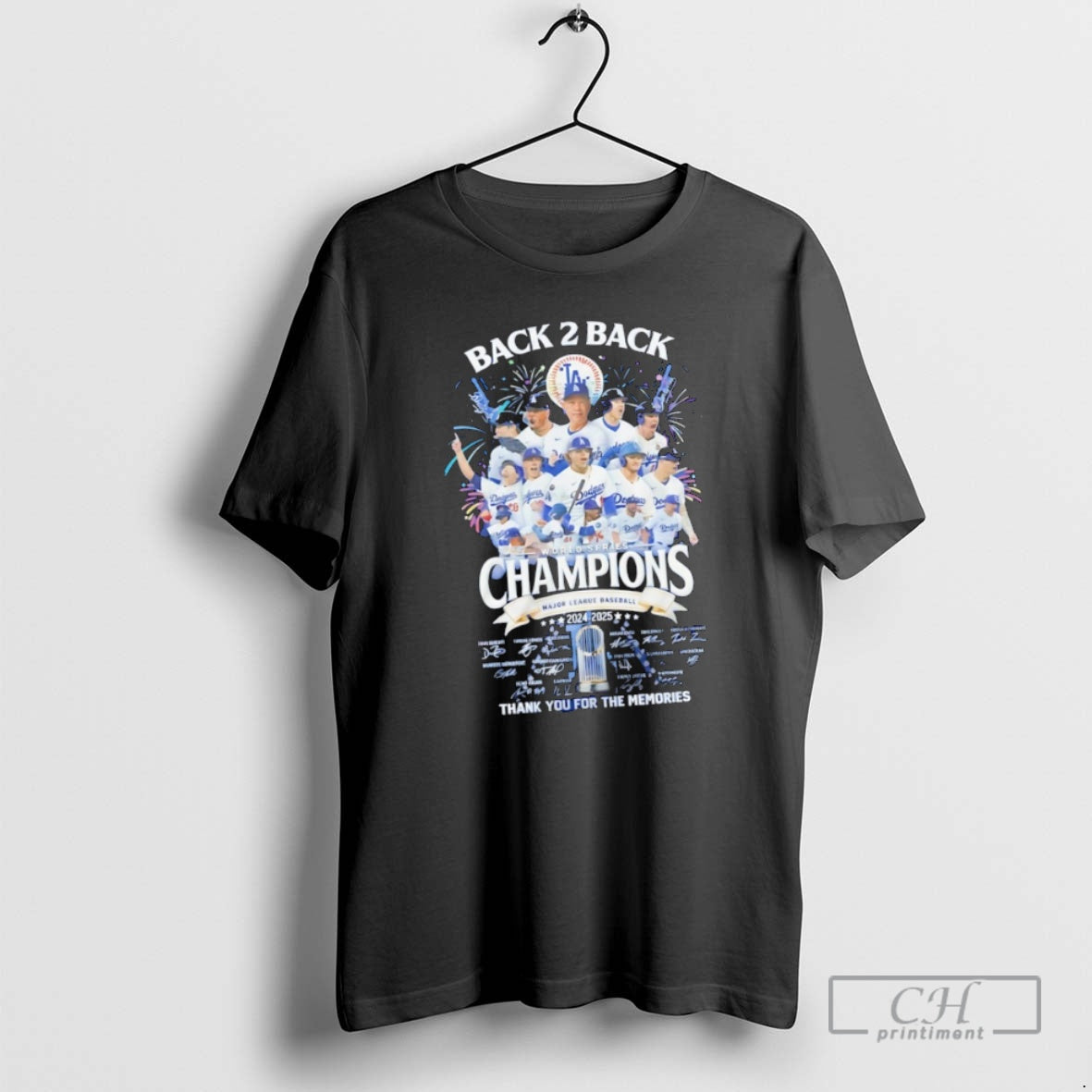 Classic Back To Back Los Angeles Dodgers 2025 World Series Champions Thank You For The Shirt Hoodie Sweatshirt