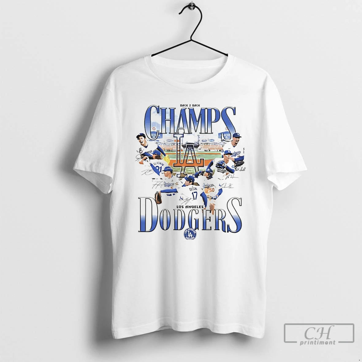Classic Back To Back 2025 Champs Los Angeles Dodgers T Shirts Hoodie Sweatshirt | PurePodTees.com