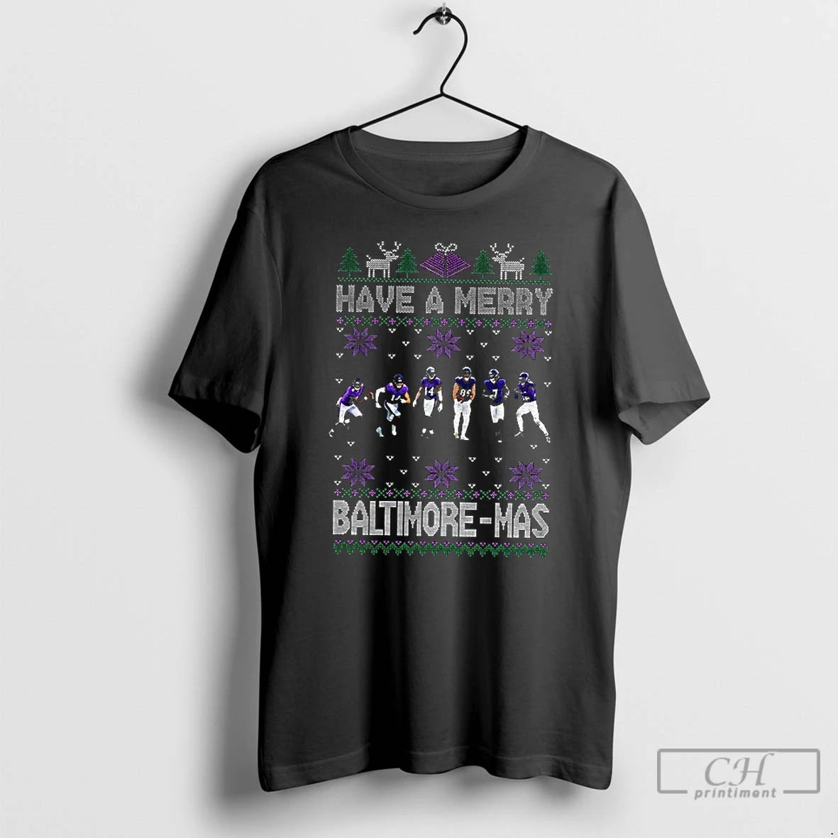 Classic Baltimore Ravens Football Have A Merry Baltimore Mas Merry Christmas Shirt Hoodie Sweatshirt | PurePodTees.com