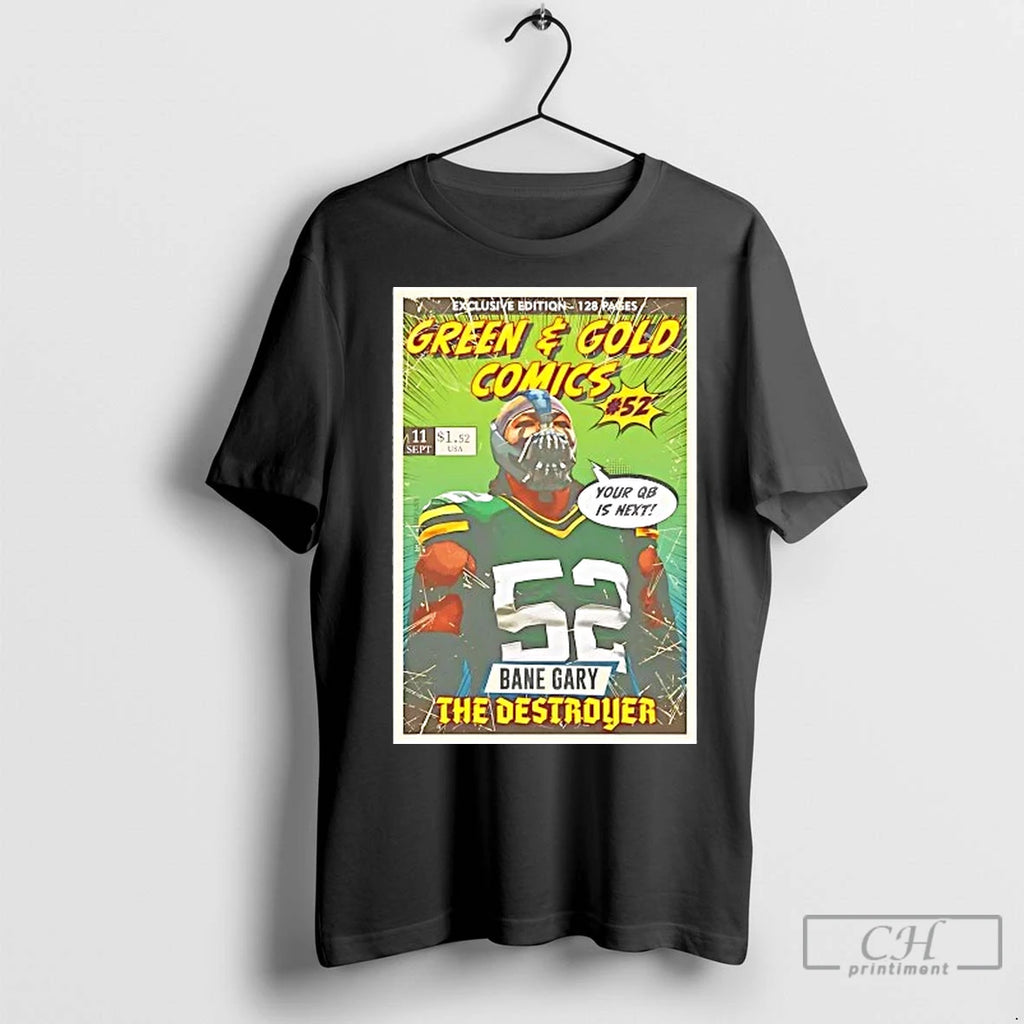 Classic Bane Gary The Destroyer Green And Gold Comics Green Bay Packers Shirt Hoodie Sweatshirt | PurePodTees.com