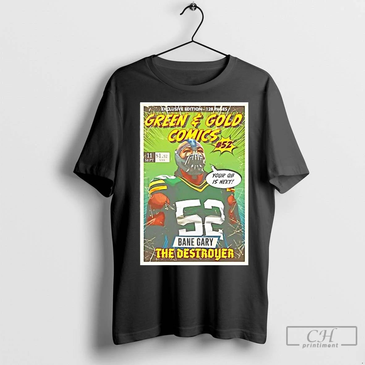 Classic Bane Gary The Destroyer Green And Gold Comics Green Bay Packers Shirt Hoodie Sweatshirt | PurePodTees.com