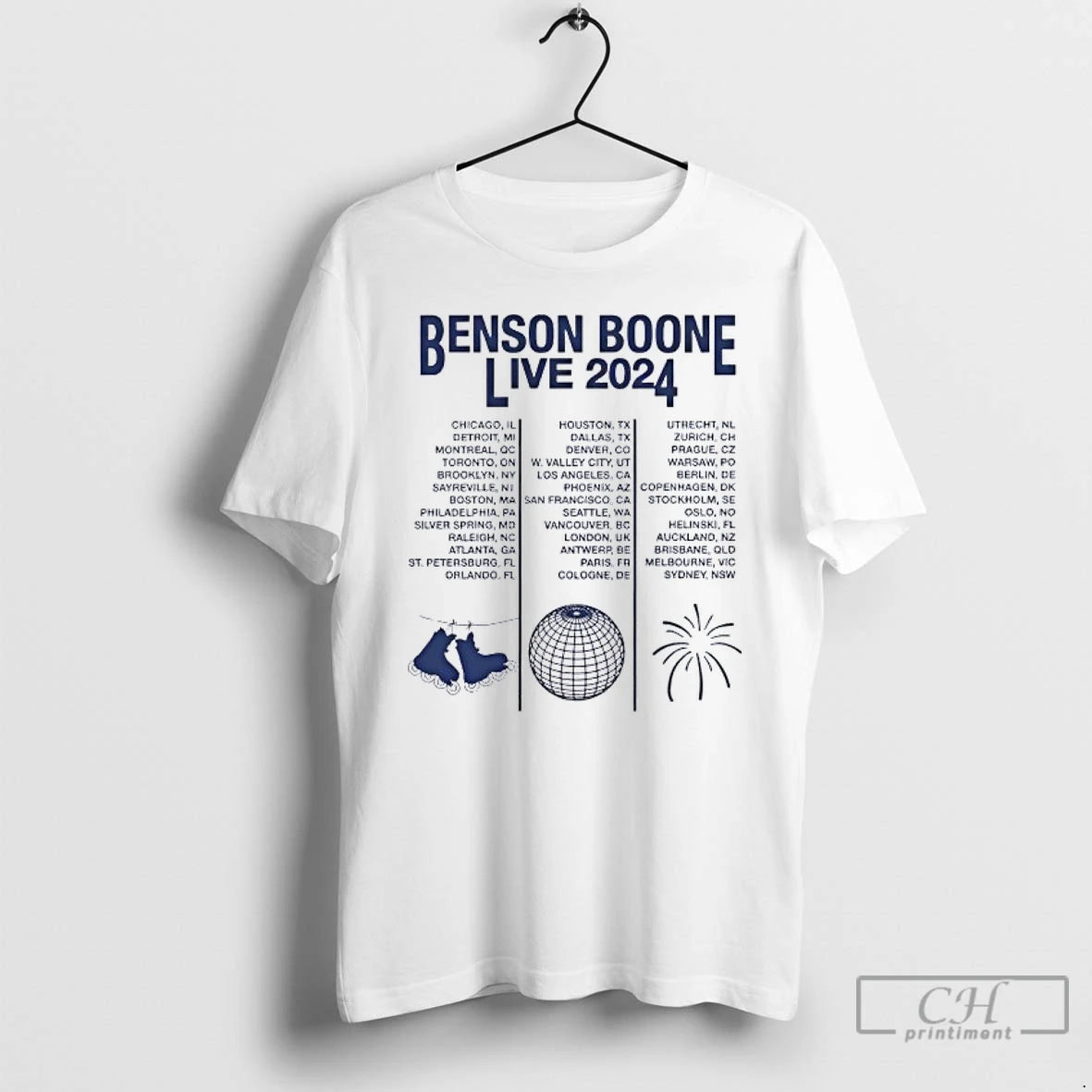 Classic Benson Boone Live World Tour 2024 T Shirts Hoodie Sweatshirt | PurePodTees.com