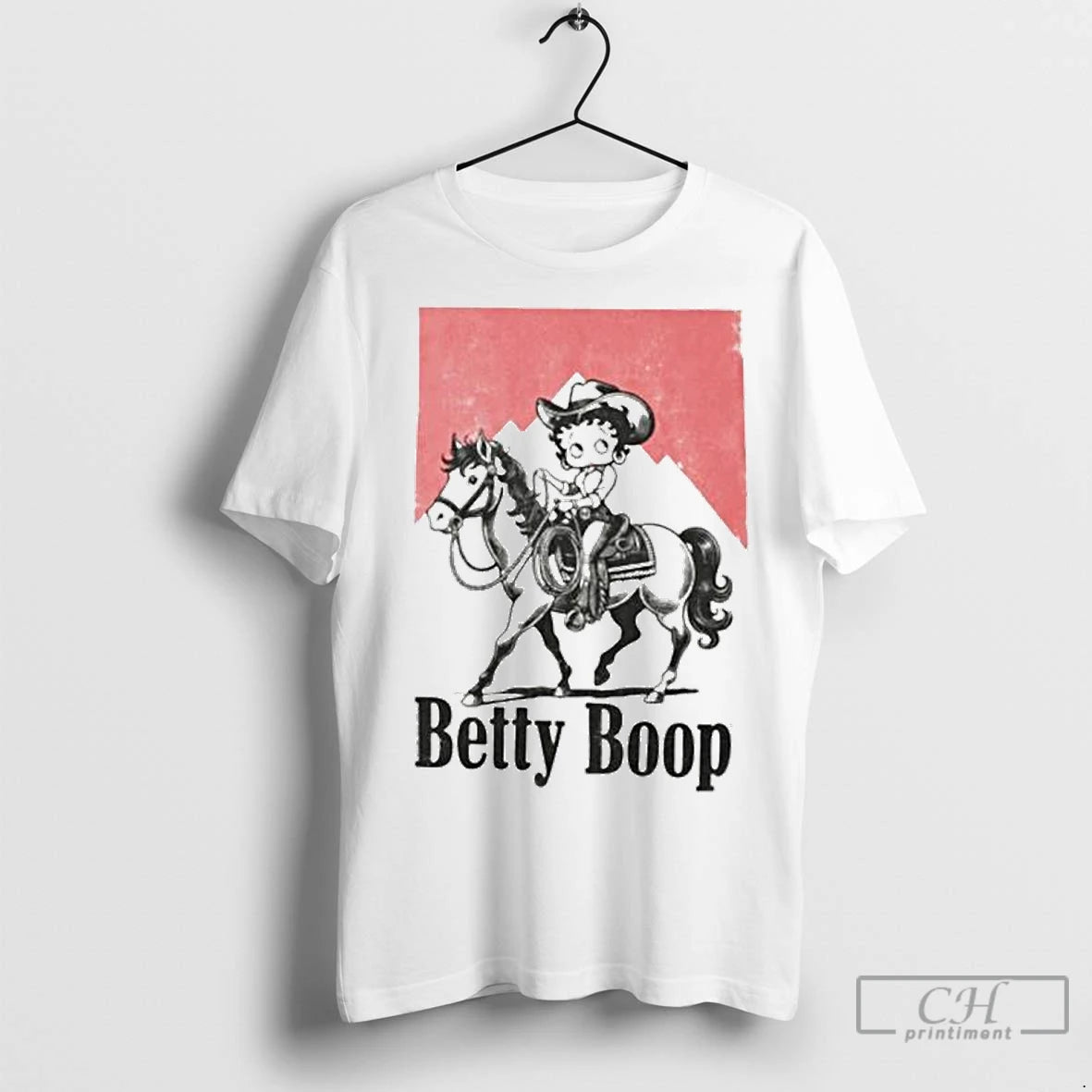 Classic Betty Boop Riding Horse Retro Ornaments Shirt Hoodie Sweatshirt | PurePodTees.com