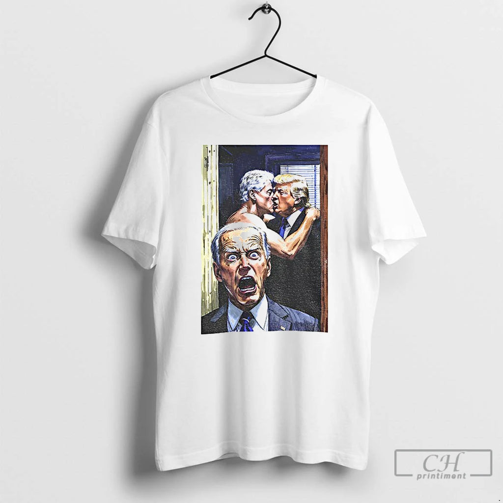 Classic Biden Is Shocked Trump X Bubba Yaoi Political Satire Shirt Hoodie Sweatshirt | PurePodTees.com