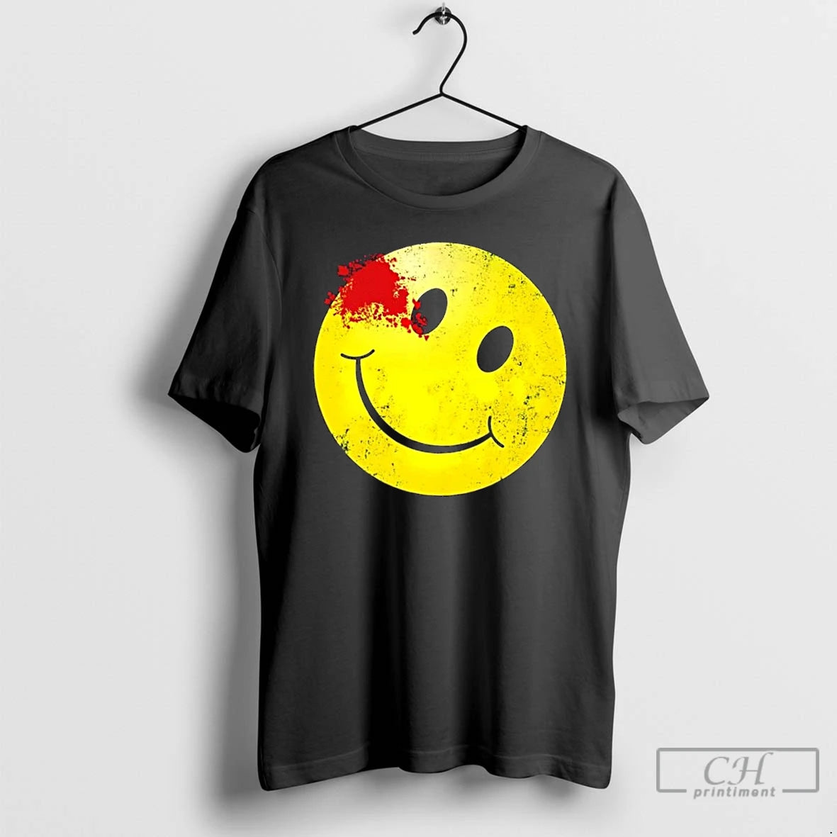 Classic Bloody Smiling Face Vintage Smile T Shirts Hoodie Sweatshirt | PurePodTees.com