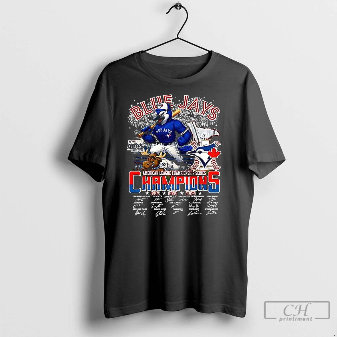 Classic Blue Jays Beat Mariners Alcs World Series 2025 Champions Player Signature Shirt Hoodie Sweatshirt | PurePodTees.com