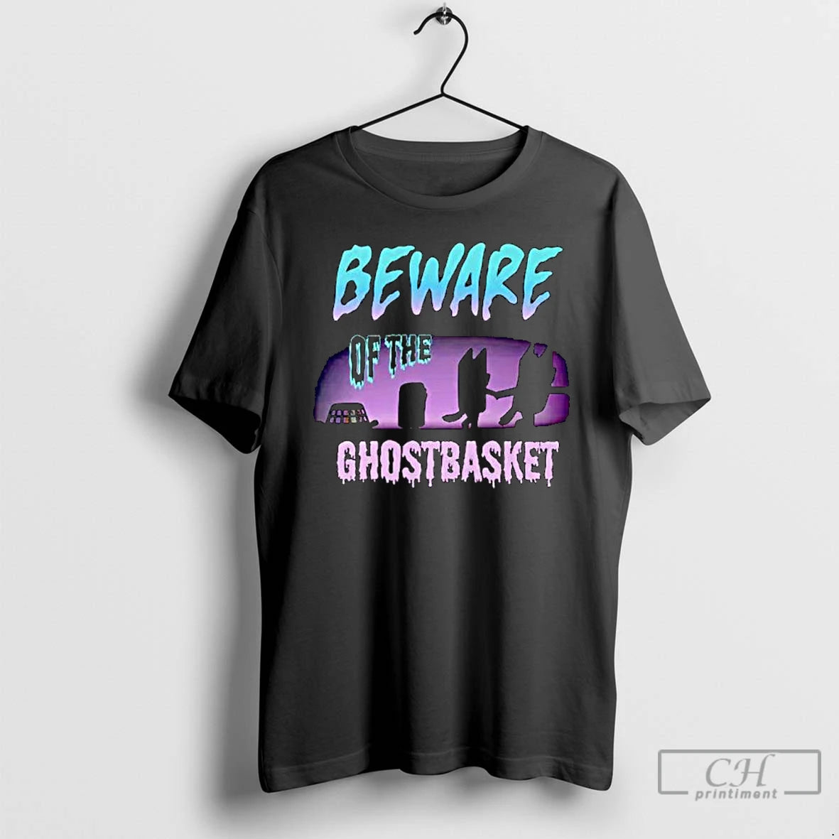 Classic Bluey Beware Of The Ghostbasket Ornaments T Shirts Hoodie Sweatshirt | PurePodTees.com