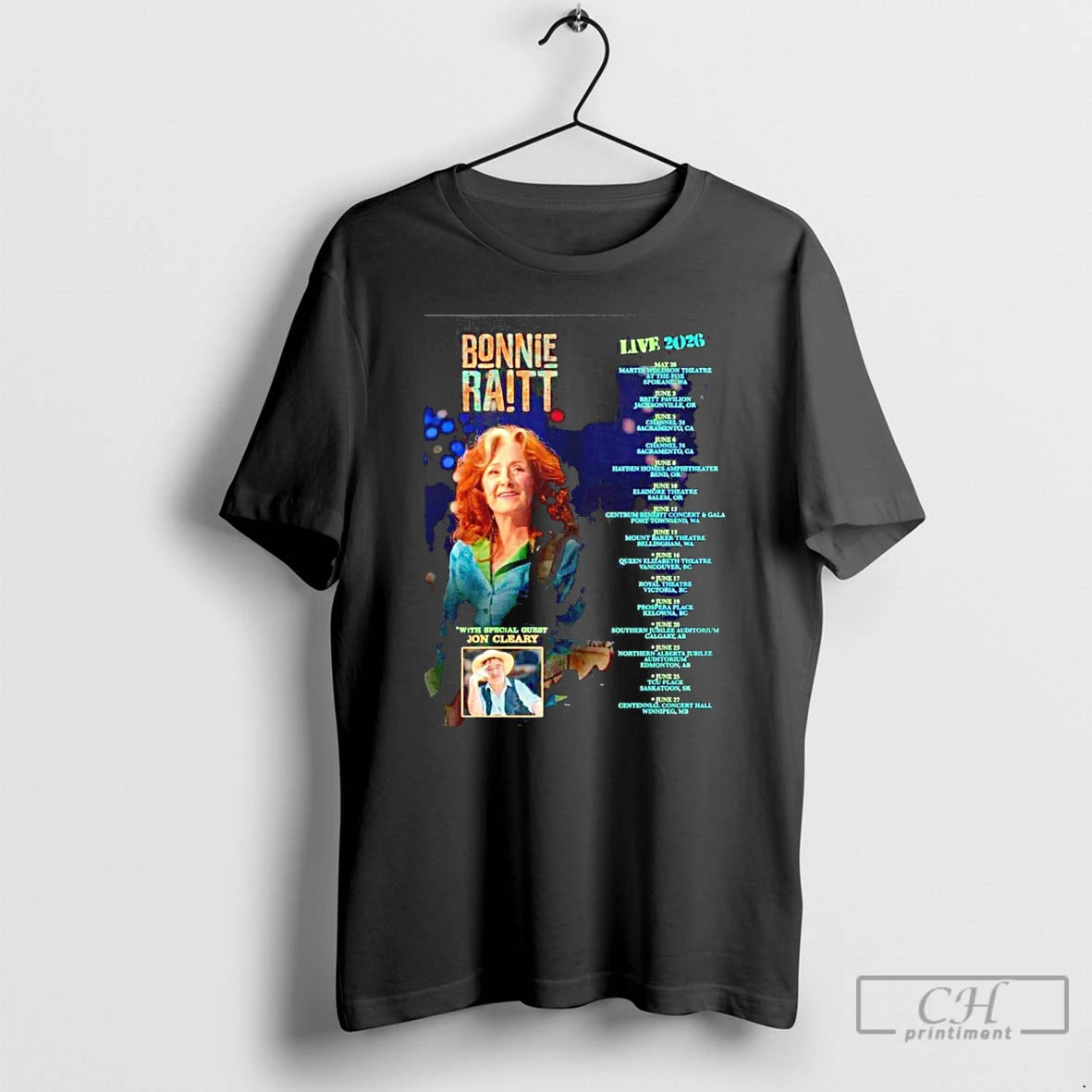 Classic Bonnie Raitt Live 2026 Tour Shirt Hoodie Sweatshirt | PurePodTees.com