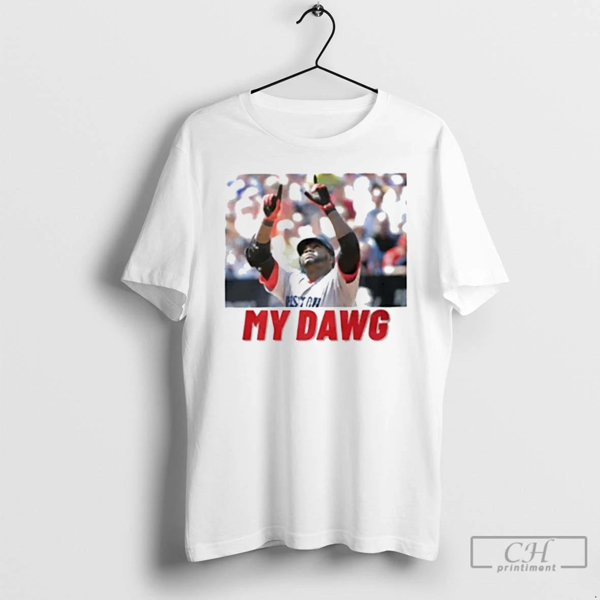Classic Boston Red Sox David Ortiz My Dawg Photo T Shirts Hoodie Sweatshirt | PurePodTees.com