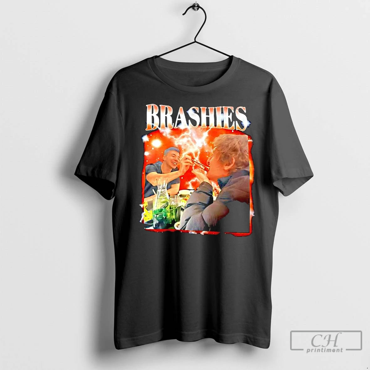 Classic Brashies Two Man Graphic Eating Shirt Hoodie Sweatshirt | PurePodTees.com