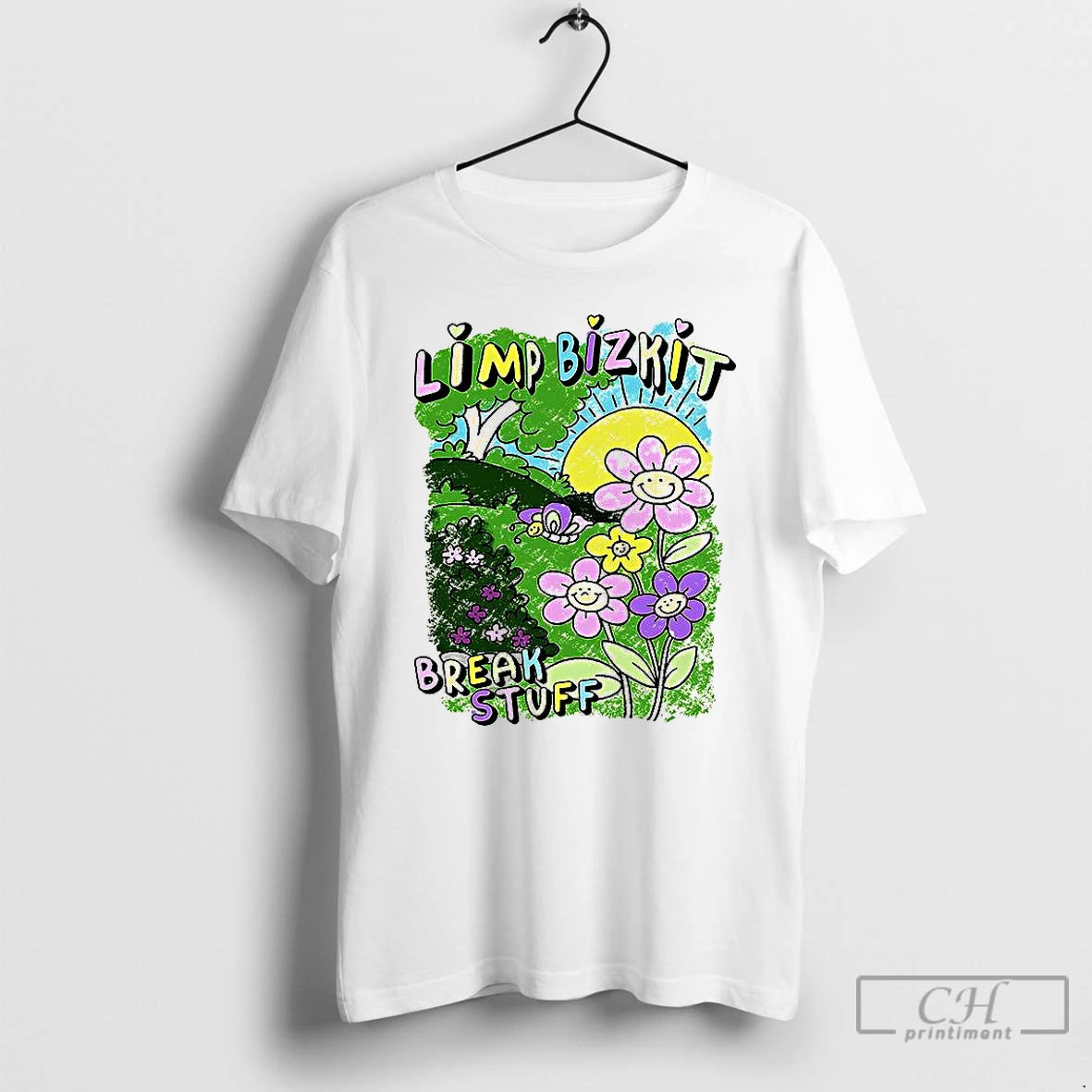 Classic Break Stuff Limp Bizkit Flower Hand Drawn Paintings Shirt Hoodie Sweatshirt | PurePodTees.com